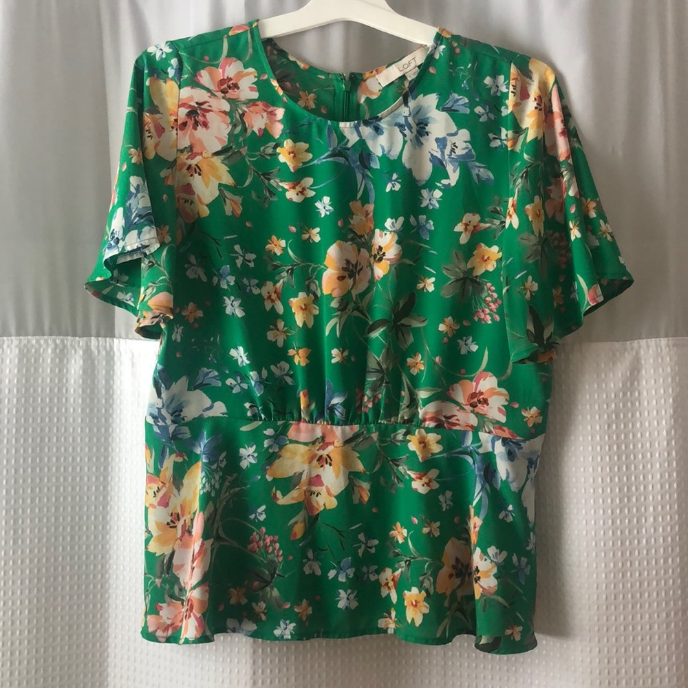 LOFT floral blouse